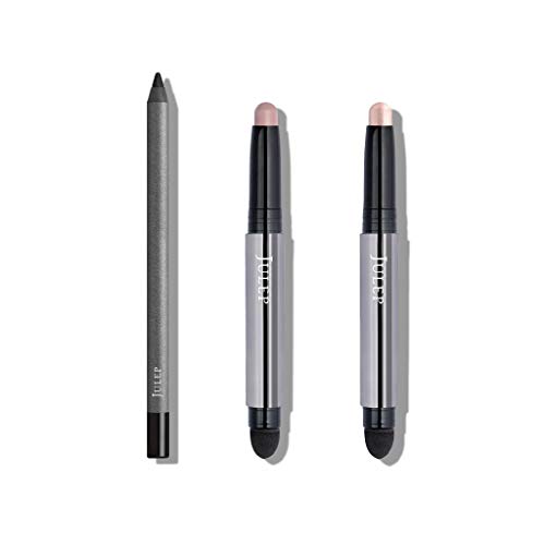 Julep Eyes Know Best Bundle Eyeshadow 101 Crème to Powder Waterproof Eyeshadow, Pearl Shimmer & Putty And When Pencil Met Gel Long Lasting Waterproof Gel Eyeliner Blackest Black