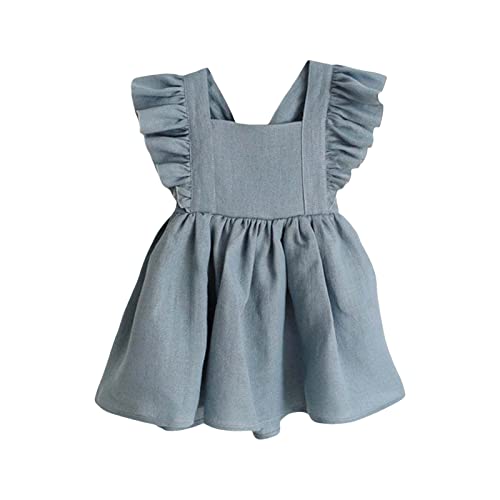 Kids Girls Cold Shoulder Short Sleeve Casual Swing Dresses with Pockets Independence Day s Birthday