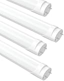 Fluorescent Light Bulbs 48 Inch, T8 LED Bulbs 4 Foot Type A+B, 24W 3200LM 3000K Warm White, F32T8 or F40T12 LED 4FT Replacement, Plug and Play or Ballast Bypass, Double or Single End Powered, 4-Pack