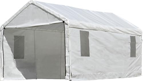 ShelterLogic MaxAP 10 x 20 x 1 ft White Enclosure Kit with Windows for Canopy