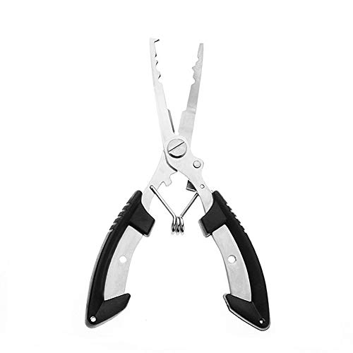 Vicky Wheeler Fishing Pliers Braid Cutters,Stainless Steel Hook Removers Pliers, Wire Line Cutter Fishing Multi-Tools (Black)