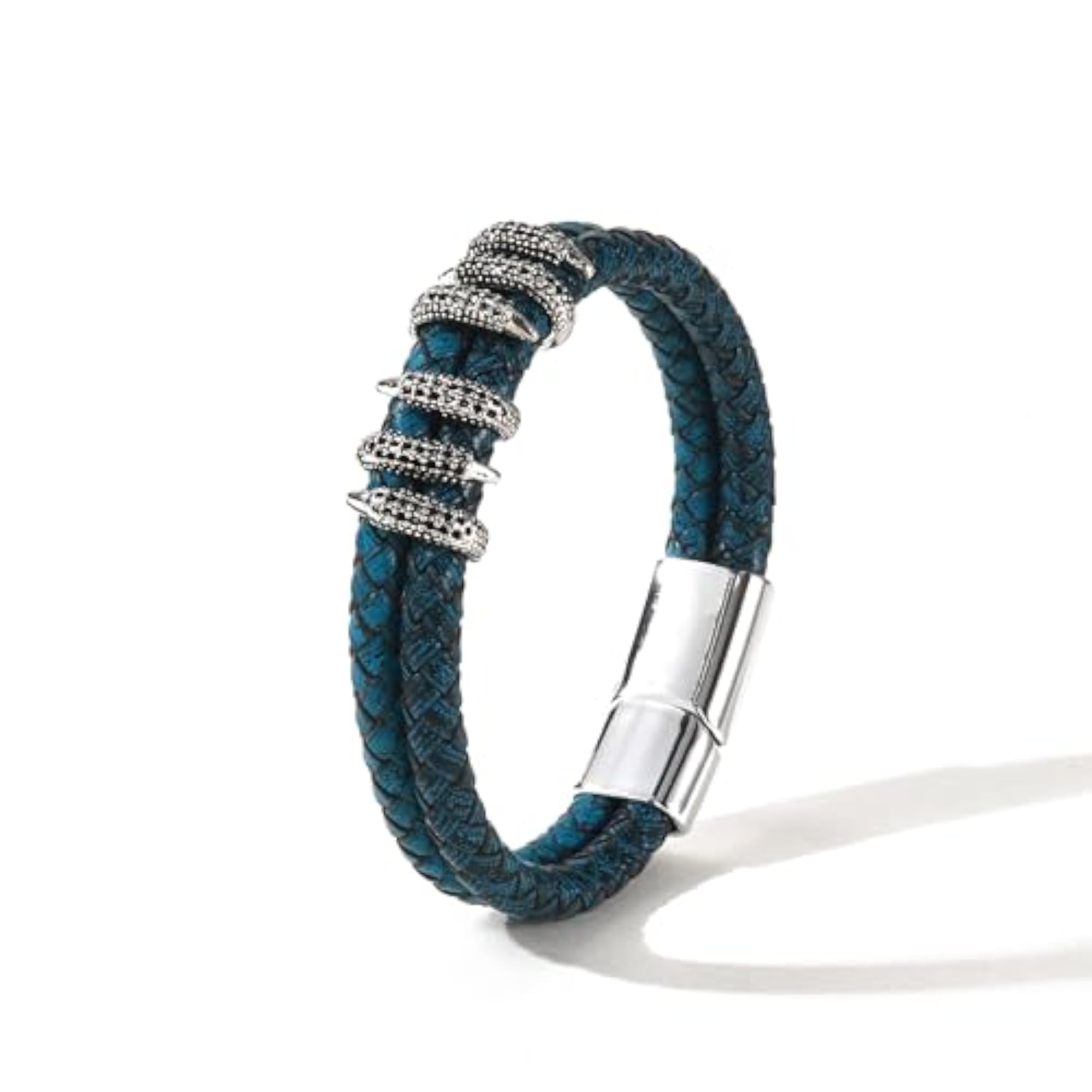 Darkforge Clawed Bracelet - Blue for Men, Stylish Gift