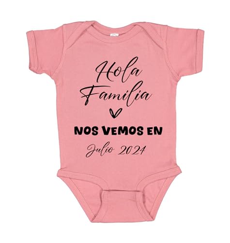 Custom Date Hola Familia Spanish Pregnancy Announcement, Family Pregnancy Reveal, Due Date Pregnancy Announcement in Spanish Sorpresa3