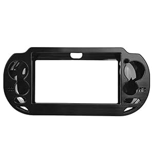 OSTENT Aluminium Metall Haut Schutz Abdeckung Fall Kompatibel für die Sony PS Vita PSV Konsole Farbe Schwarz