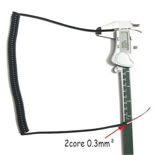 Cable en espiral extensible negro para evitar enredos en el suelo 4