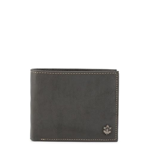 Lumberjack Panama LK2472 portefeuille compact en cuir noir pour homme