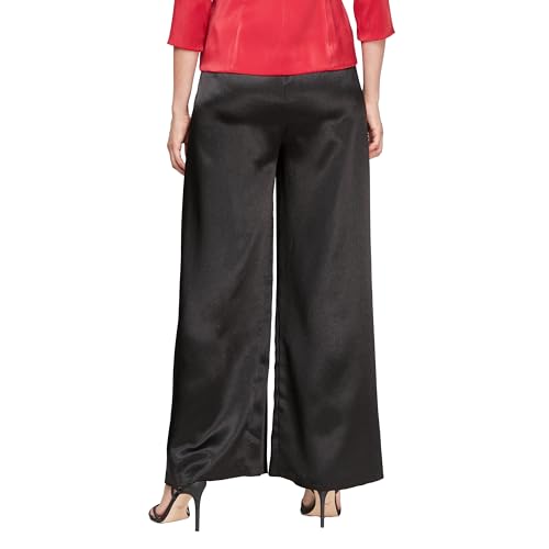 Image of Alex Evenings Womens Wide Leg Chiffon Dress Pant for Mother of The Bride, Elegant Party Outfit (Petite and Regular Sizes)