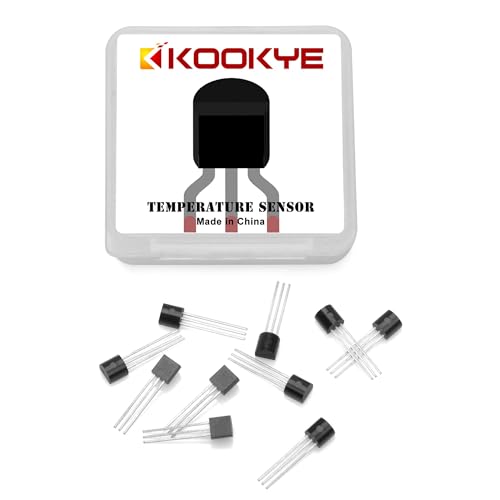 KOOKYE 10x TMP36 Temperature Sensors Low Voltage Low self-Heating Precision Linear Analog Output for Arduino Raspberry Pi
