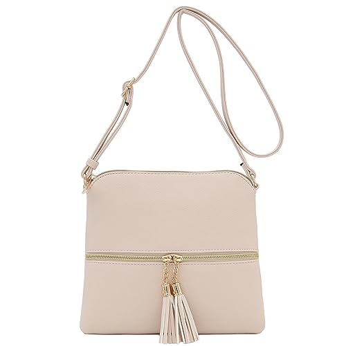 Image of Lightweight Medium Crossbody Bag with Tassel