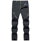 [KEFITEVD] ゴルフパンツ メンズ 薄手 アウトドア ズボン 吸汗速乾 作業着 撥水 防風 防虫 釣りウェア ワークパンツ ミリタリー 春秋 ダークグレー XL