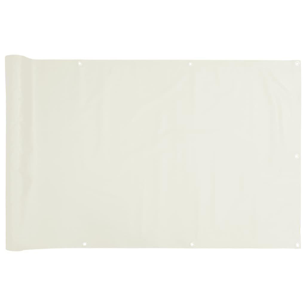 Homgoday Biały parawan ogrodowy 800 x 120 cm z PCV, zewnętrzny parawan ogrodowy, przegroda zewnętrzna, przegroda na zewnątrz