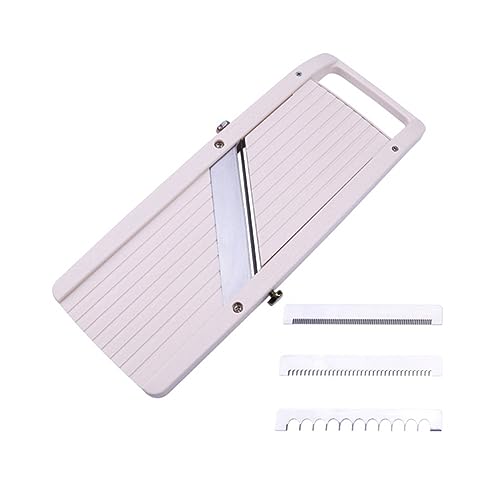 Puthernm Rebanador Manual Ajustable de 3 Cuchillas Rallador Plano Rallador Tabla de Cortar Rallador Rallador de Nabo Rallador Rebanador Manual, 49 Dientes