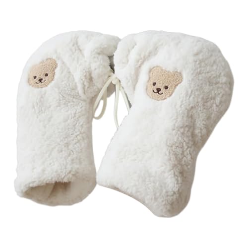 Gants en polaire ours pour scooter protègent les mains de bébé lors des sorties en hiver