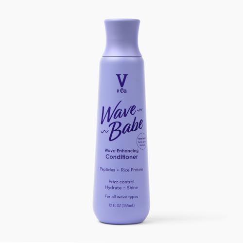 V&Co. Beauty Wave Babe Wavy Hair Conditioner – Sulfate Free & Paraben Free Moisturizing Hair Care with Rice Protein & Peptides for Hydration, Frizz Control & Wave Definition – 12 fl oz