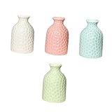 DOITOOL Lot De 4 Petits Vases en Céramique Colorés, Vasques Artisanales, Décoration De ...