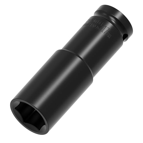 Image of 1 /2 inch Inch Drive by 17mm Deep Impact Socket, Heat-Treated CR-V Steel 3 Inch Length, 6-Point Metric Sizes