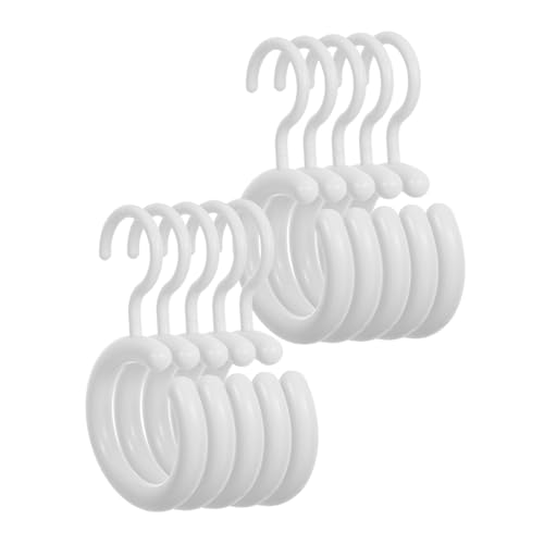 OUNONA 10pcs Belt Scarf Hanger Space Saving Organizer for Closet Round Hanger Hooks Multi-Functional Belt and Purse Holder for Home Storage