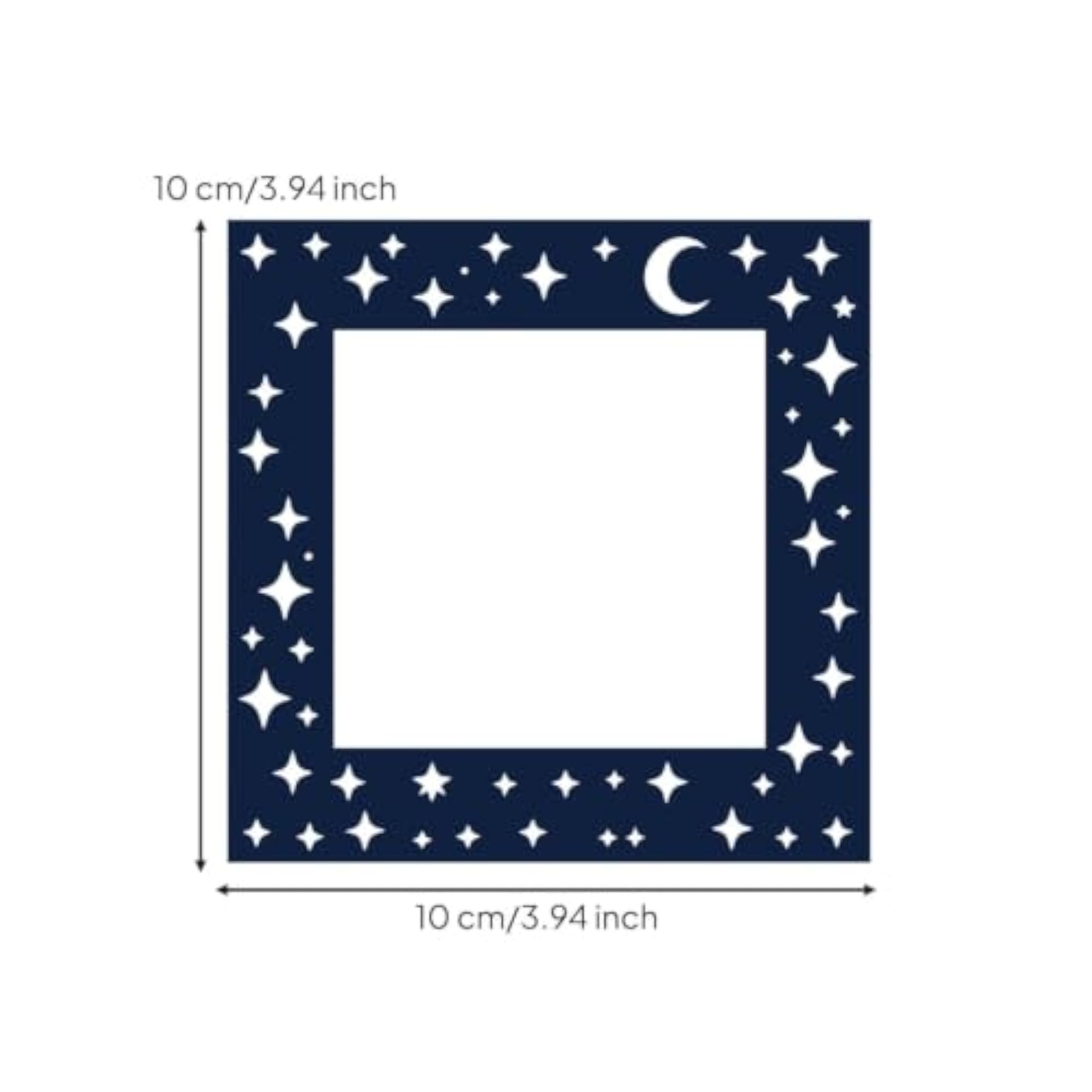 10 Pieces Crystal Art Decorative Border Safeguarding Sheets, Navy