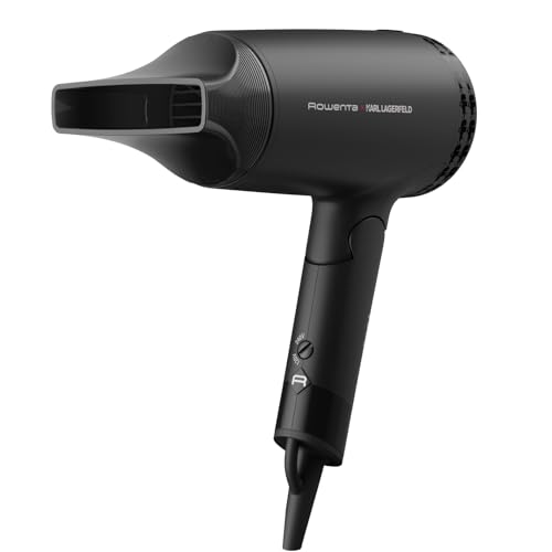 Rowenta x KARL LAGERFELD Express Style Sèche-cheveux, Efficace et économe en énergie, Pliable, Compact, Bi-voltage CV184LF0