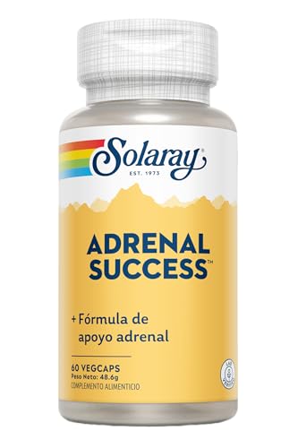 SOLARAY Adrenal Success | Adaptógenos Herbarios + Gaba & L-theanine Para Un Apoyo Saludable Al Estrés | Apto Para Veganos | 60 Vegcaps, One size.