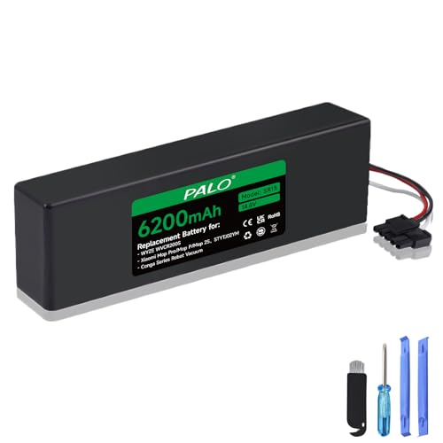 Palowextra Replacement Battery for Wyze WVCR200S Robot Vacuum, for Xiaomi STYTJ02YM, for Xiaomi Mop Pro/Mop P/Mop 2S, Yunmi MVVC01-G Pro, Haier JX37, Conga 3290 3390 3490 3590 Robot Vacuum, 14.8V