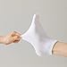 Bomeirc Men's Thin Breathable Socks - 3 Pairs Summer Crew Socks Low Cut Casual Athletic Socks for Men Size 8-13 (Ankle White)