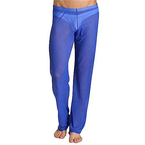 Pantalones chinos para hombre, informales, deportivos, pantalones cortos de jogging con estampado, pantalones de chándal tipo bótico, pantalones de chándal a cuadros, azul, L
