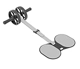 - Appareil de sport fitness - ab roller incl. tapis rembourré pour abdominaux avec tapis charge max 150 kg, idéal pour roulette abdominaux exercice pour ab musculature maison