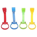 Yardwe 4 Piezas Anillos de Tracción para Bebés de Agarres Ergonómicos Colores Vivos para Parque Infantil y Cuna Ayuda para Levantar y Práctica de Equilibrio Pequeños