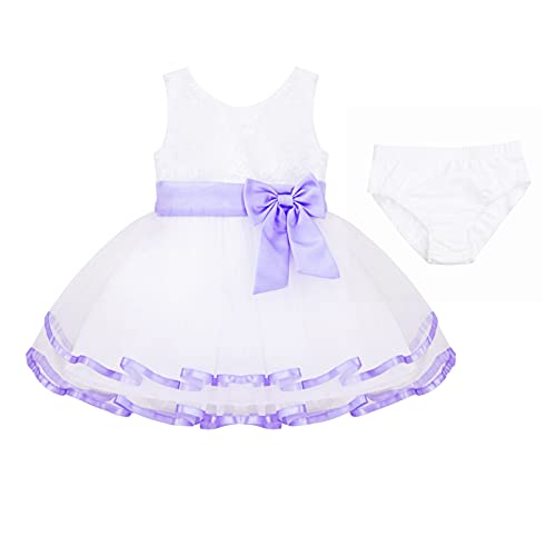 Baumwolle Taufkleid Baby Mädchen - Festkleid Blumenmädchenkleid L15
