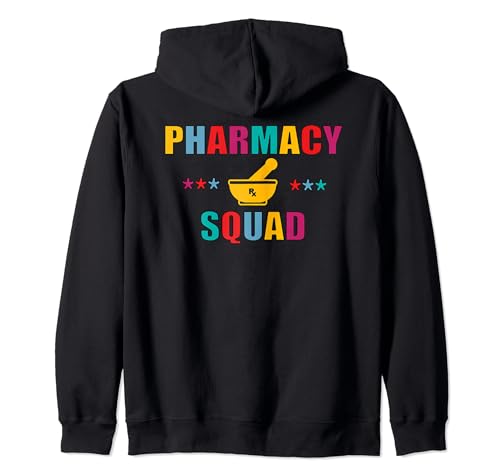 Pharmacist Pharmacy Technician Tech Rx Squad Mortar Pestle Sweat à Capuche