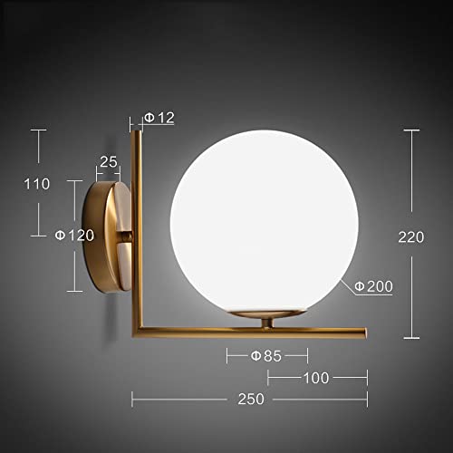 Lámpara de pared de metal nórdico E27 e iluminación interior para dormitorio 8