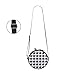 Classical Black White Houndstooth Anti Theft Crossbody Bag for Womens Fashion with Adjustable Strap Over The Shoulder Purse Take a walk Canvas Messenger Purse