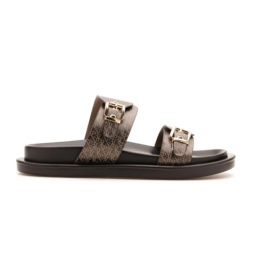 Image of U.S. POLO ASSN. Maria Black Footbed Flats With Monogram Logo