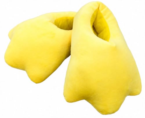 acdiac Funny Cozy Duck Slippers for men women Winter Warm Fuzzy Soft Non-slip Yellow Duck Shoes Adult For Home Indoor Theme party (8.5-12.5women/7.5-11.5men-duck feet)