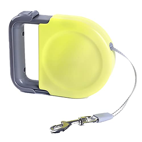 Laisse chien enrouleur 5m pour stopper les tractions avec bouton de blocage nylon
