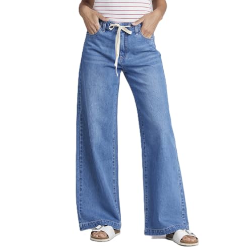 UNIONBAY womens Wide Leg Drawcord Leg Jean2