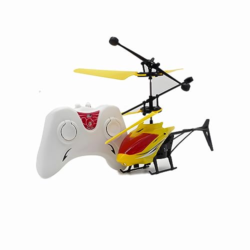 Image of Exceed Helicopter Remote Control and Hand Sensor Charging Helicopter Toys with 3D Light Toys for Boys Kids (Yellow)