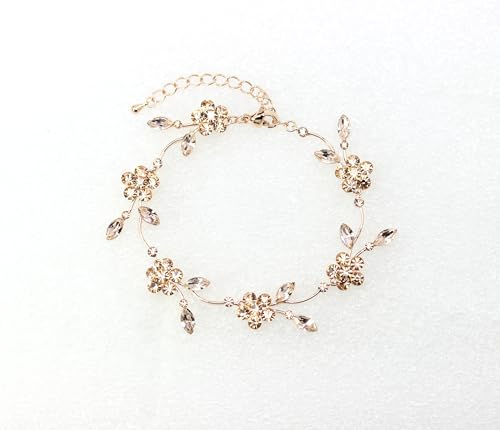 Image of Faship Gorgeous Rhinestone Crystal Floral Necklace Earrings Set