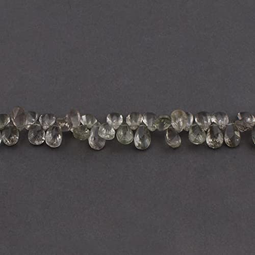 Améthyste verte perles briolettes poires 11mm-21mm pour création de bijoux