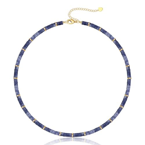 Choker Necklace for Women, Beaded Necklaces for Women Stocking Stuffers for Teens Teen Girl Gifts Gifts for Her Adjustable 14k Gold Gemstone Summer Anniversary Birthday Christmas Jewelry