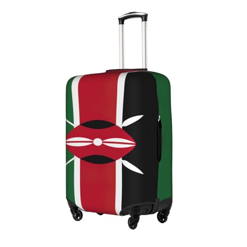 Housse de valise extensible anti-rayures motif Kenya blanc - 2