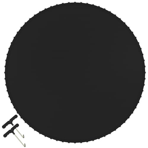 PEILU Tapis de saut de rechange pour trampoline d'extérieur pliable avec œillets en métal et 2 tendeurs de ressorts, résistant aux intempéries, charge...
