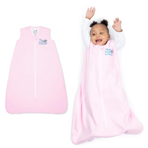Image of Baby Merlin's Magic Dream Sleep Sack - 100% Cotton Wearable Blanket Sleep Sack for 6-12 Months Babies - Promotes Restful Sleep and Hip of Movement - Pink