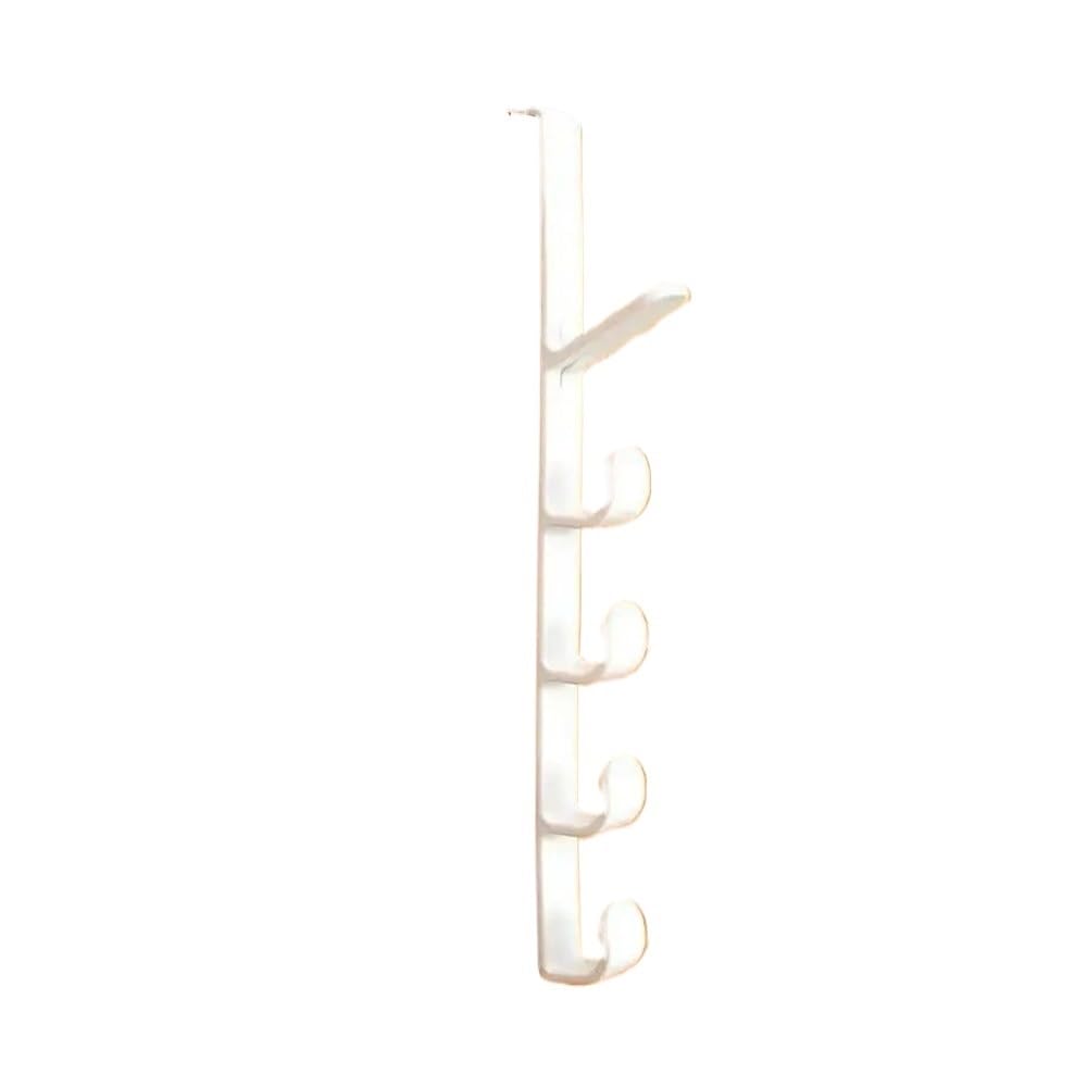 SUNRRAFCK 2pcs Behind The Door Coat Hook Hanger The Cabinet Wardrobe Dormitory Storage Rack(White)