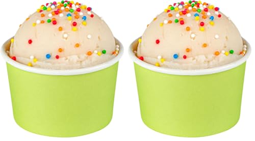 Image of Restaurantware Coppetta 3 Ounce Paper Cups, 50 Durable To Go Cups - Lids Sold Separately, Disposable, Green Paper Dessert Cups, Freezable, For Cafes And Restaurants (Pack of 2)