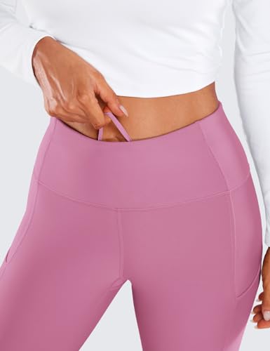 Image of CRZ YOGA Fleece Thermal Leggings Pockets 28'' | Casual, Full Length, Winter, Warm, for Women