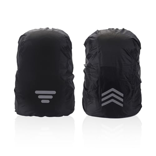 2 piezas de protección de lluvia para mochilas escolares, cubierta impermeable para mochila, cubierta impermeable para rayas reflectantes, cubierta de lluvia para mochilas de viaje, accesorios para
