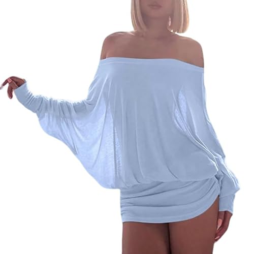 Ophestin Women Off The Shoulder Short Dress Ruffle Bodycon Party