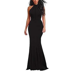 Berydress-Womens-Elegant-Chic-Halter-Neck-Sleeveless-Solid-Stretchy-Wedding-Guest-Mermaid-Long-Evening-Dress Berydress Women's Elegant Chic Halter Neck Sleeveless Solid Stretchy Mermaid Long Evening Dress (L, 6075-Black)